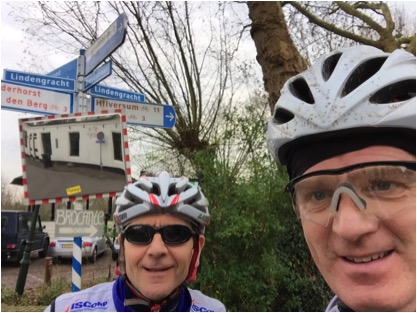 The group. Vreeland. 140 kilometers into the ride. The brother (r); the convener.